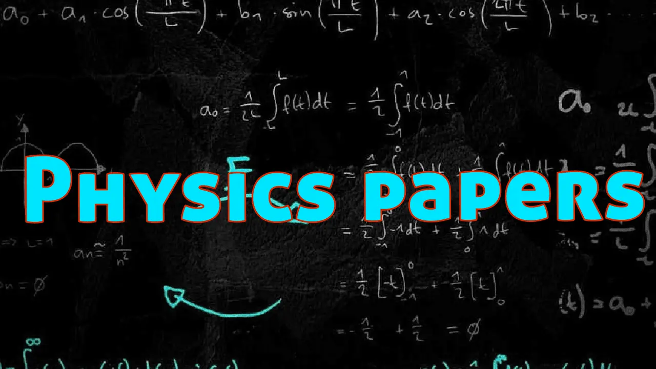 gtu physics papers