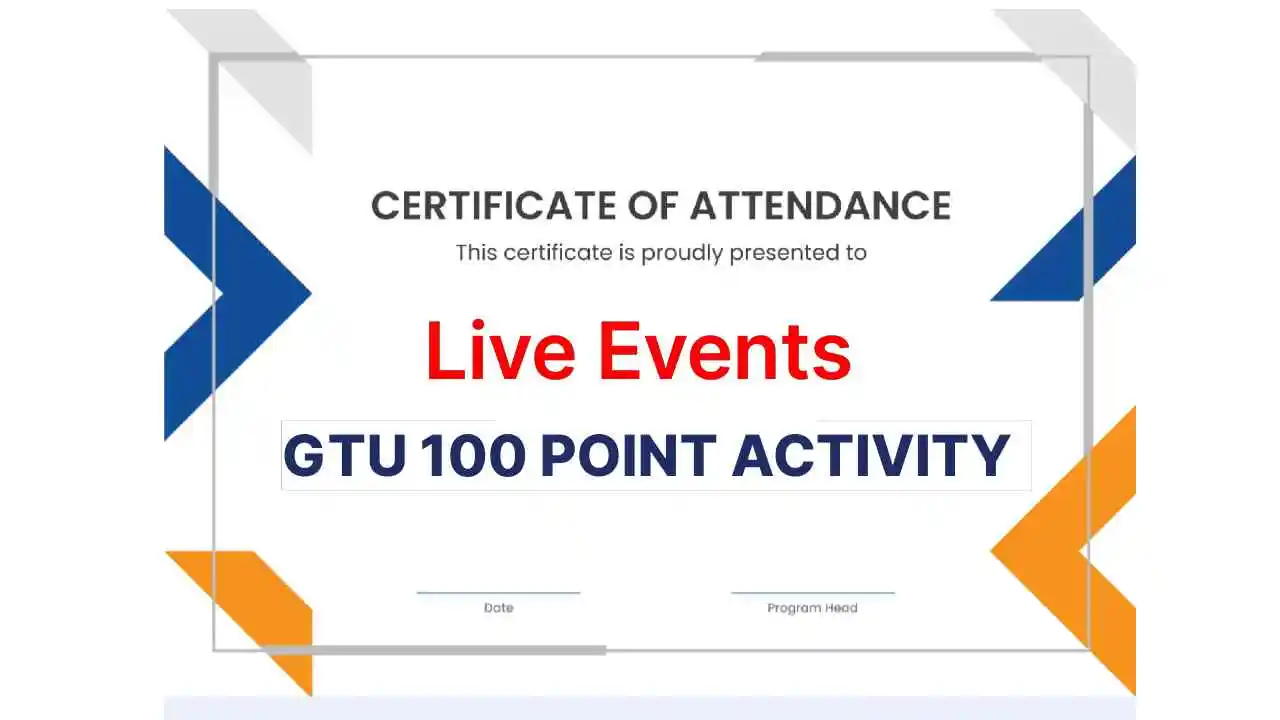 Gtu 100 point activity certificate download